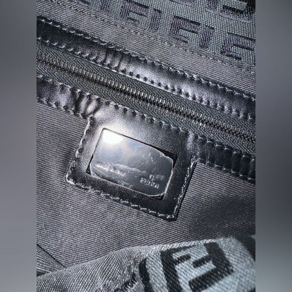 Fendi Vintage Rare Black Zucca-Print Canvas Mama Forever 1980-90 - Picture 10 of 15